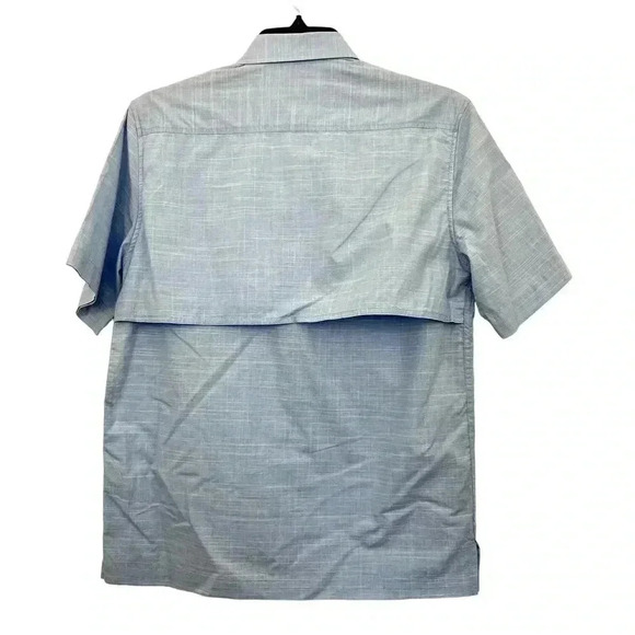 Light Blue Short Sleeve Shirt SMALL Mesh Lined Ventilation Men's NEW - Picture 2 of 9